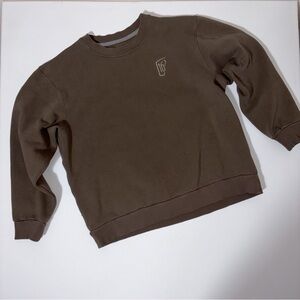 Lululemon Brown Crewneck Sweatshirt Reflective sleeve logo men’s medium